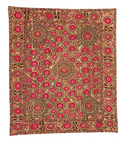 Suzani Embroidery, Uzbekistan, ca. 1875