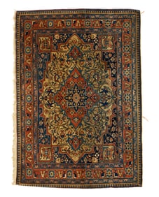 Mohtasham Kashan Small Rug, Persia, ca. 1900