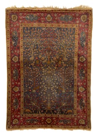 Fine Turkish Silk Tree of Life Rug, ca. 1900