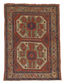 Two Medallion Bergamo Rug, Anatolia, ca. 1800