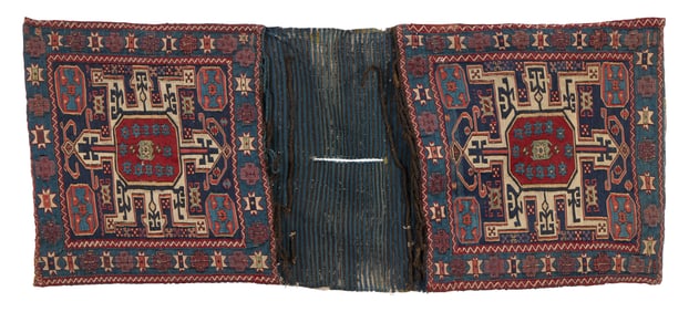 Pair of Soumac Beetle Bug Bags, Caucasus, ca. 1850