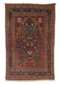 Qashqai Kashkuli Millefleur Prayer Rug, Persia, last quarter 19th century