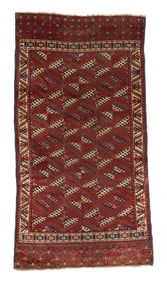 Yomud Main Carpet, Turkestan, ca. 1850