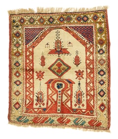 Bergamo Prayer Rug, Anatolia, ca. 1850