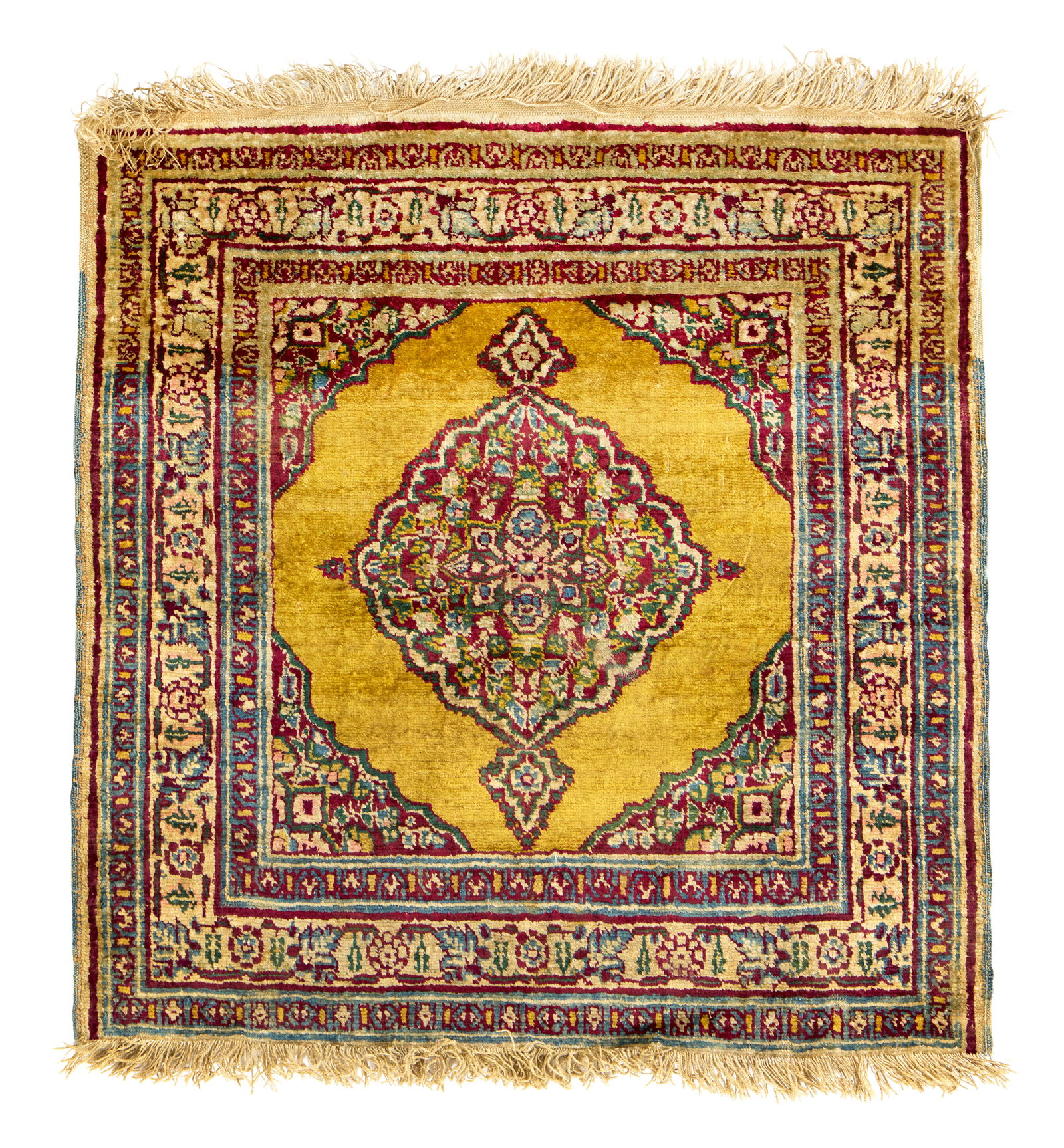 Silk Tabriz Small Rug, Persia, ca. 1900 (1 of 2)