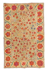 Suzani Embroidery, Emirate of Bukhara, Uzbekistan, mid 19th century