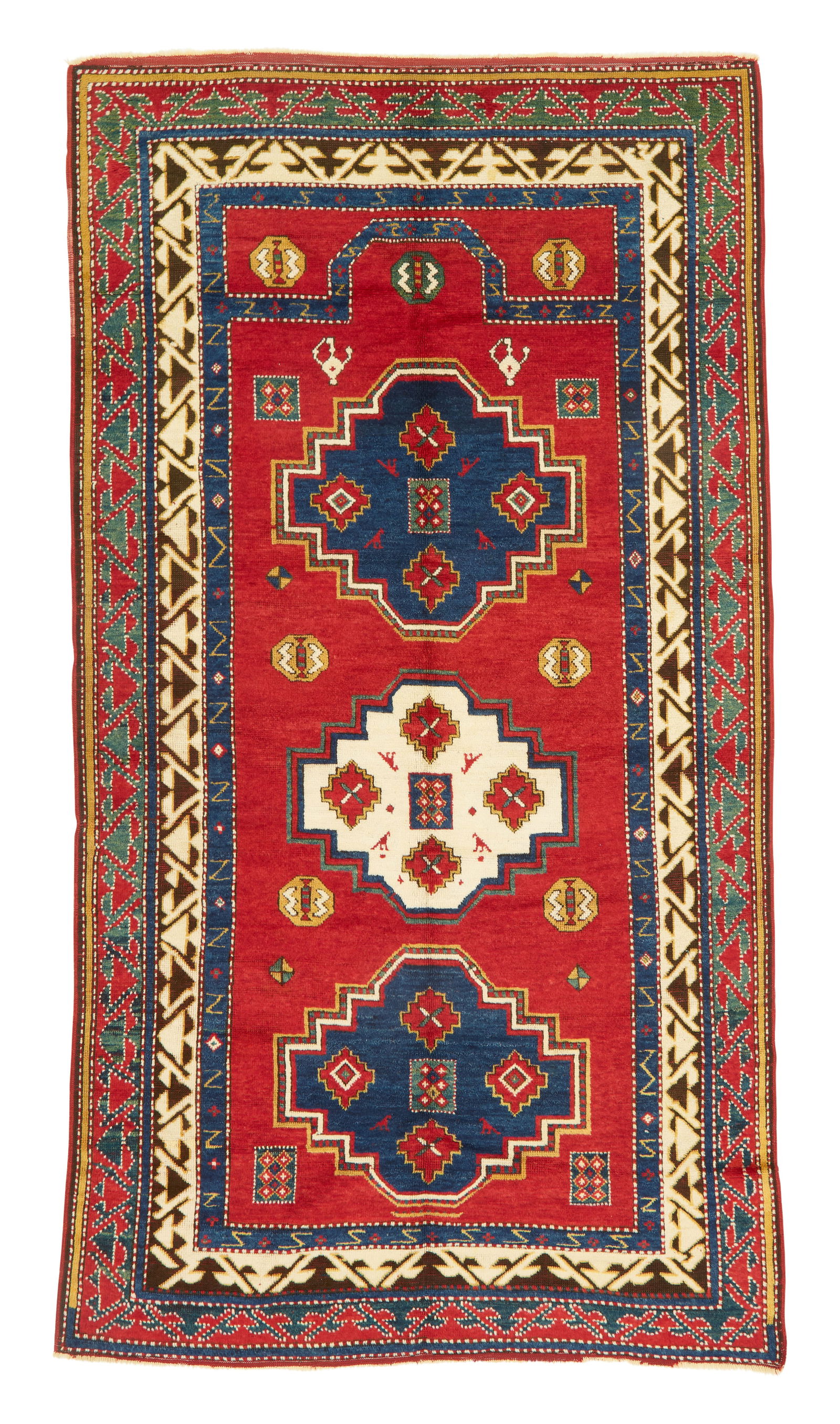 Bordjalou Kazak Prayer Rug, Caucasus, last quarter 19th century (1 of 2)