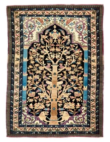 Tree of Life Meditation Rug, Persia, ca. 1900