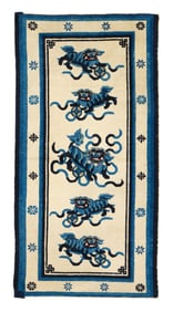 Peking Foo Lion Rug, ca. 1875