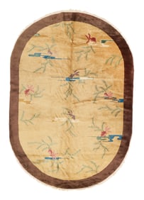 Chinese Oval Carpet, ca. 1925