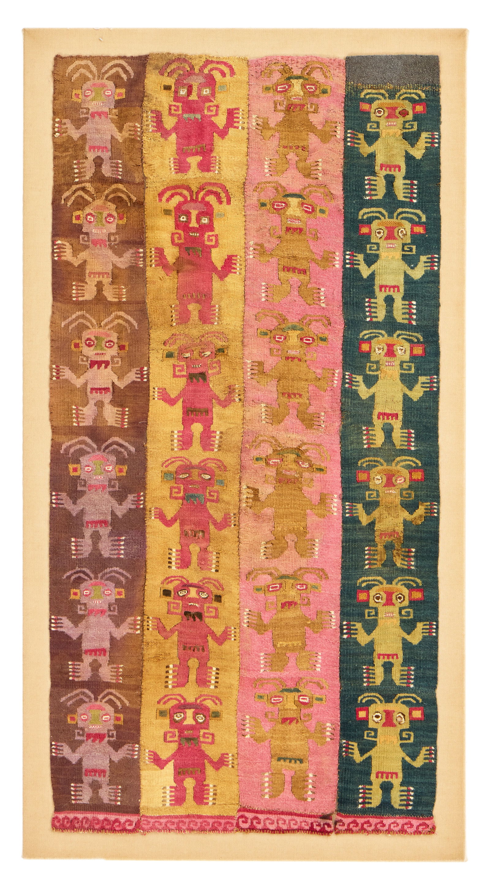 Four Pre-Columbian Chimu Textile Tunic Fragments (1 of 3)