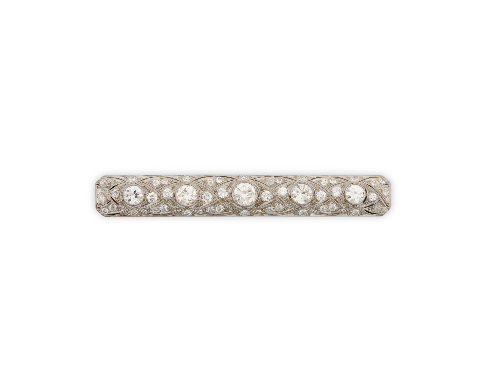 Platinum and Diamond Brooch (1 of 3)