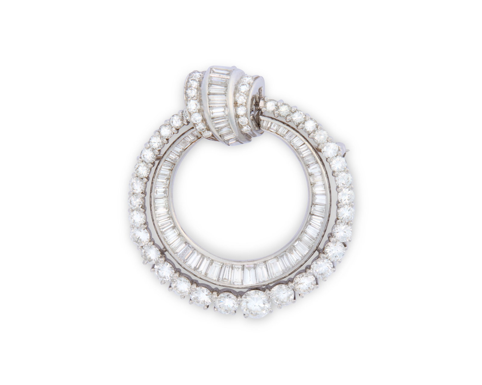 Platinum and Diamond Brooch (1 of 3)