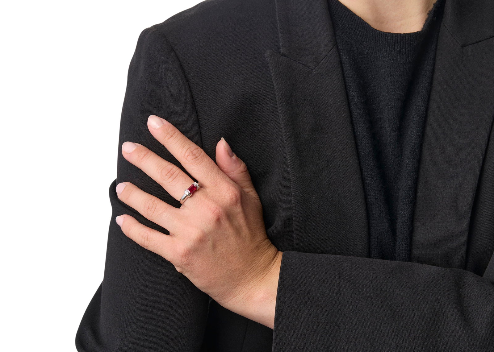 18K Gold, Burmese Ruby, and Diamond Ring - 3