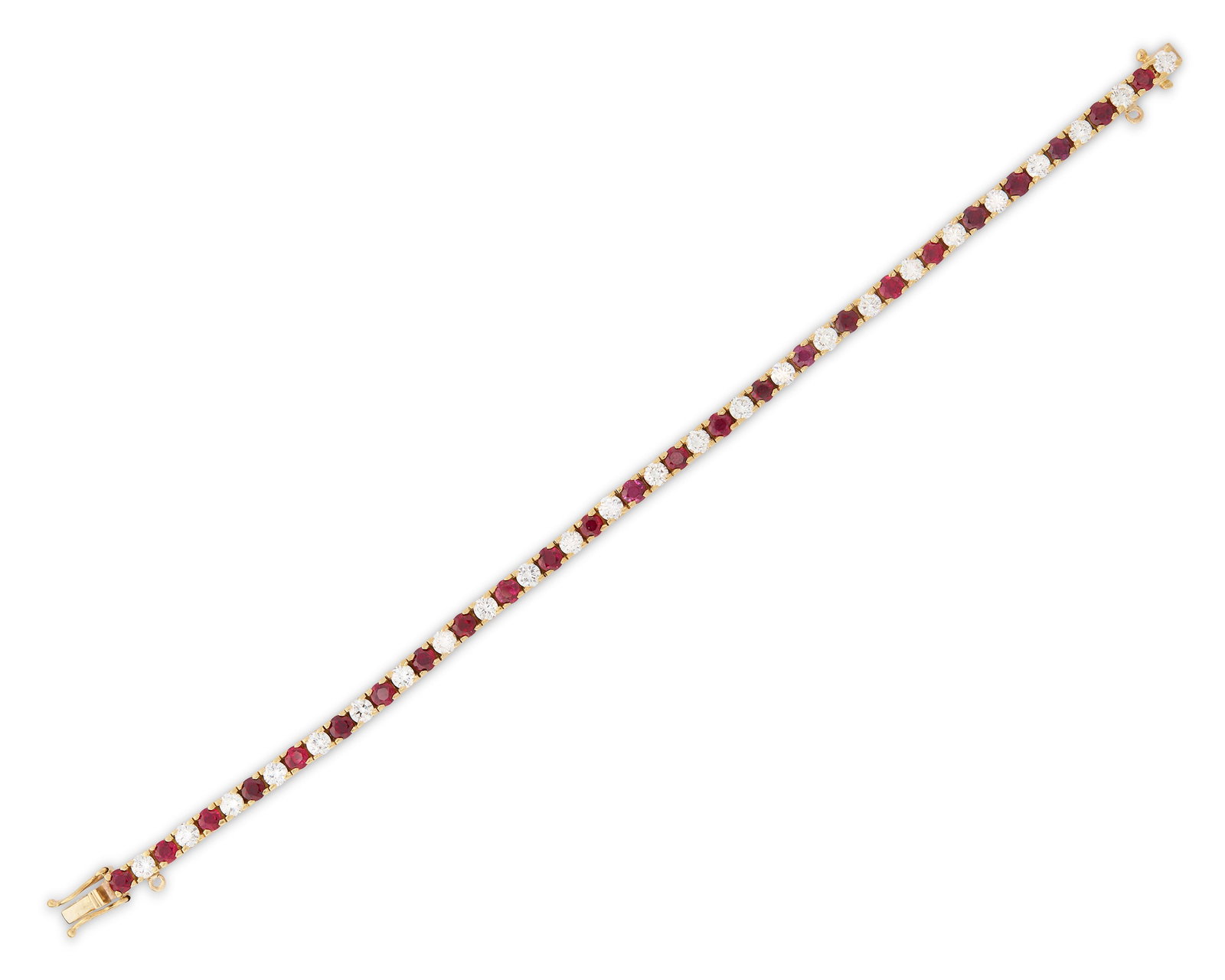 18K Gold, Ruby, and Diamond Bracelet (1 of 4)