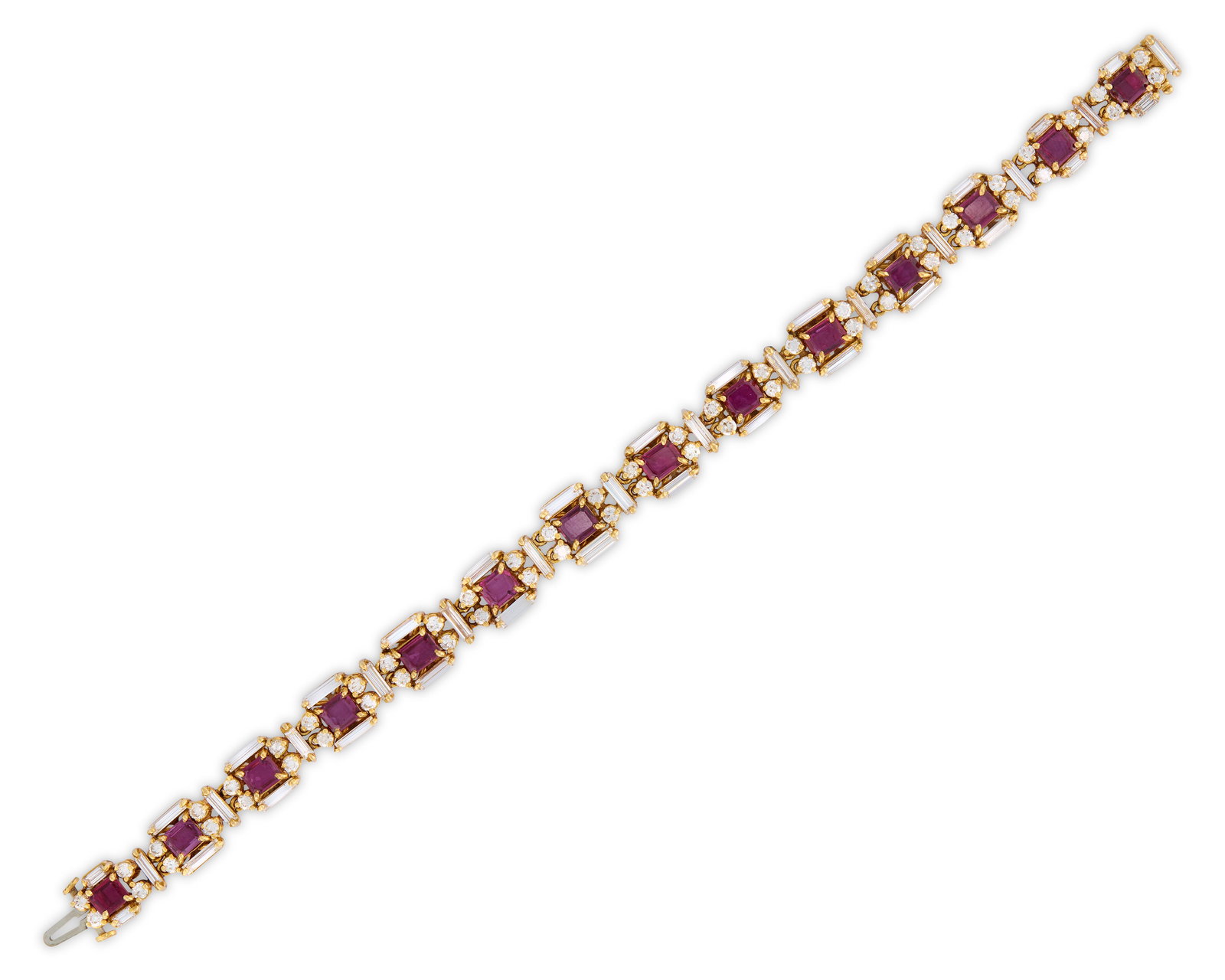 18K Gold, Ruby, and Diamond Bracelet (1 of 3)
