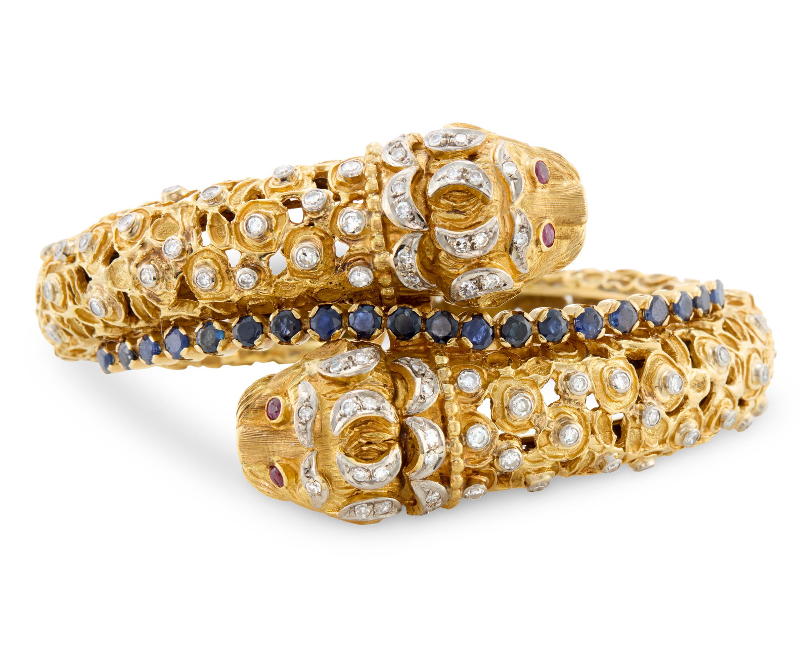 ILIAS LALAOUNIS 18K Gold, Diamond, and Sapphire Bracelet (1 of 4)