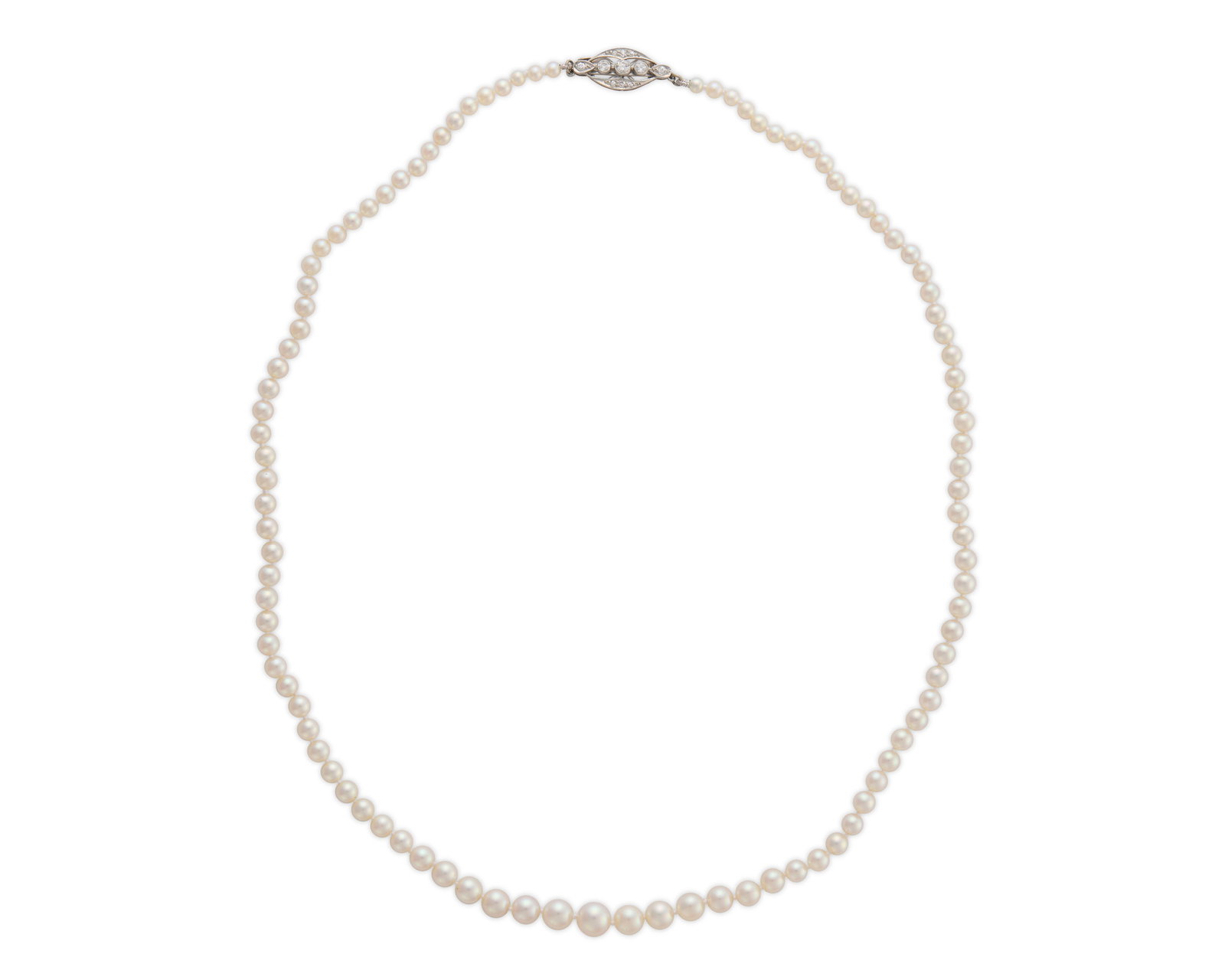 Cultured Pearl and Diamond Necklace (1 of 3)