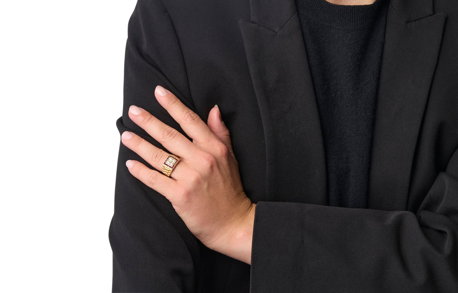 18K Gold, Diamond, and Ruby Ring - 3