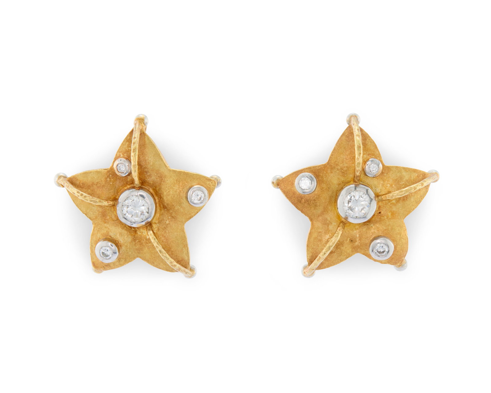 18K Gold and Diamond Earrings (1 of 3)