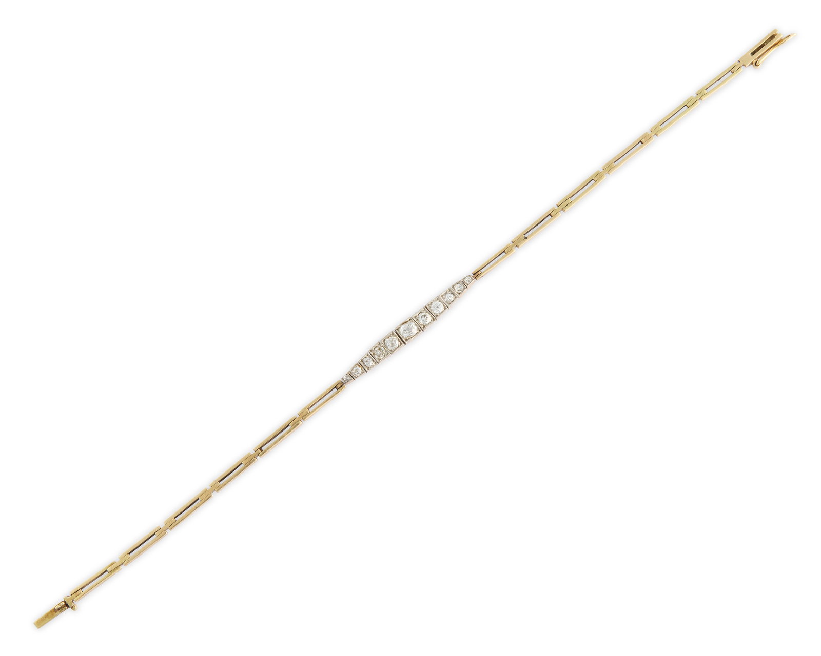 14K Gold and Diamond Bracelet (1 of 2)