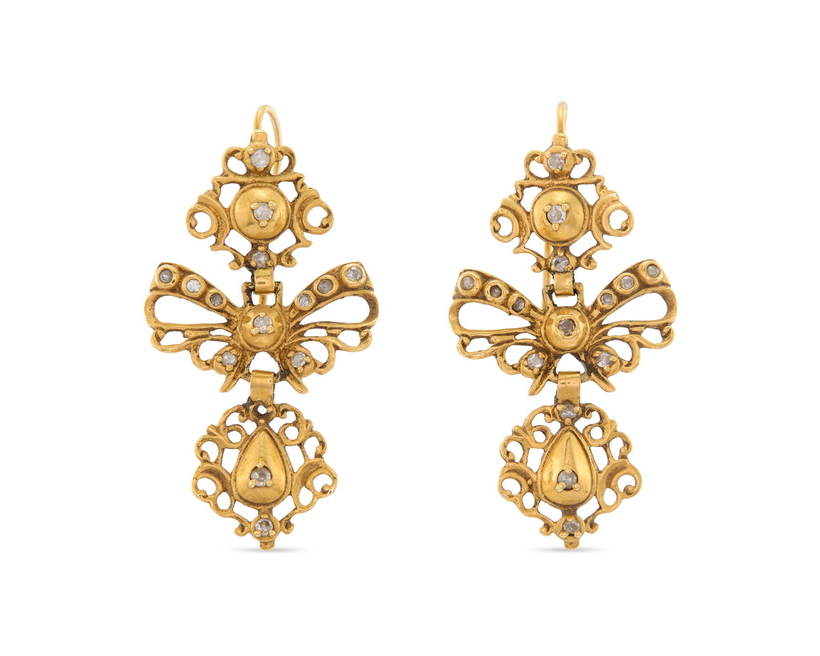18K Gold and Diamond Earrings (1 of 3)