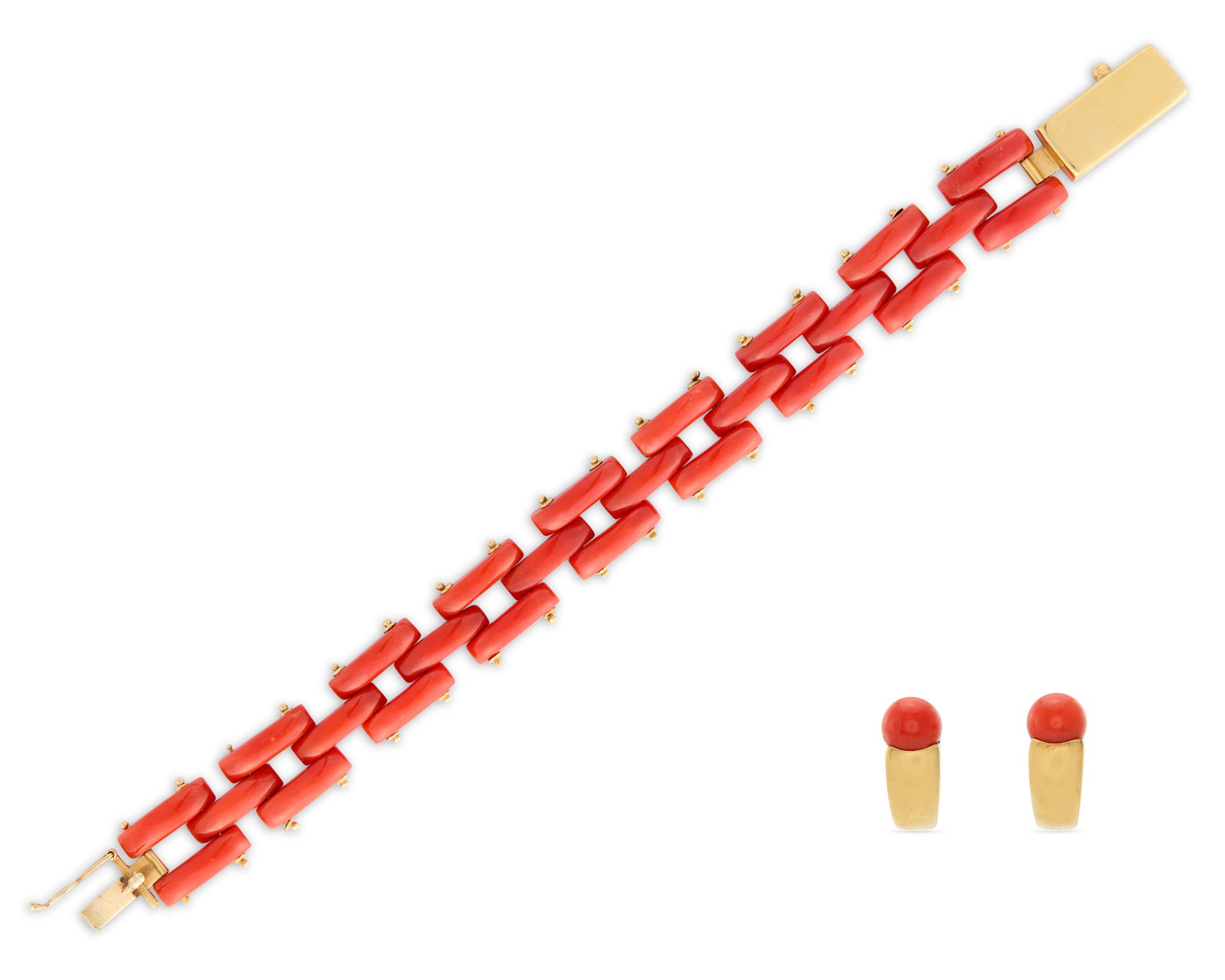 18K Gold and Coral Suite (1 of 3)