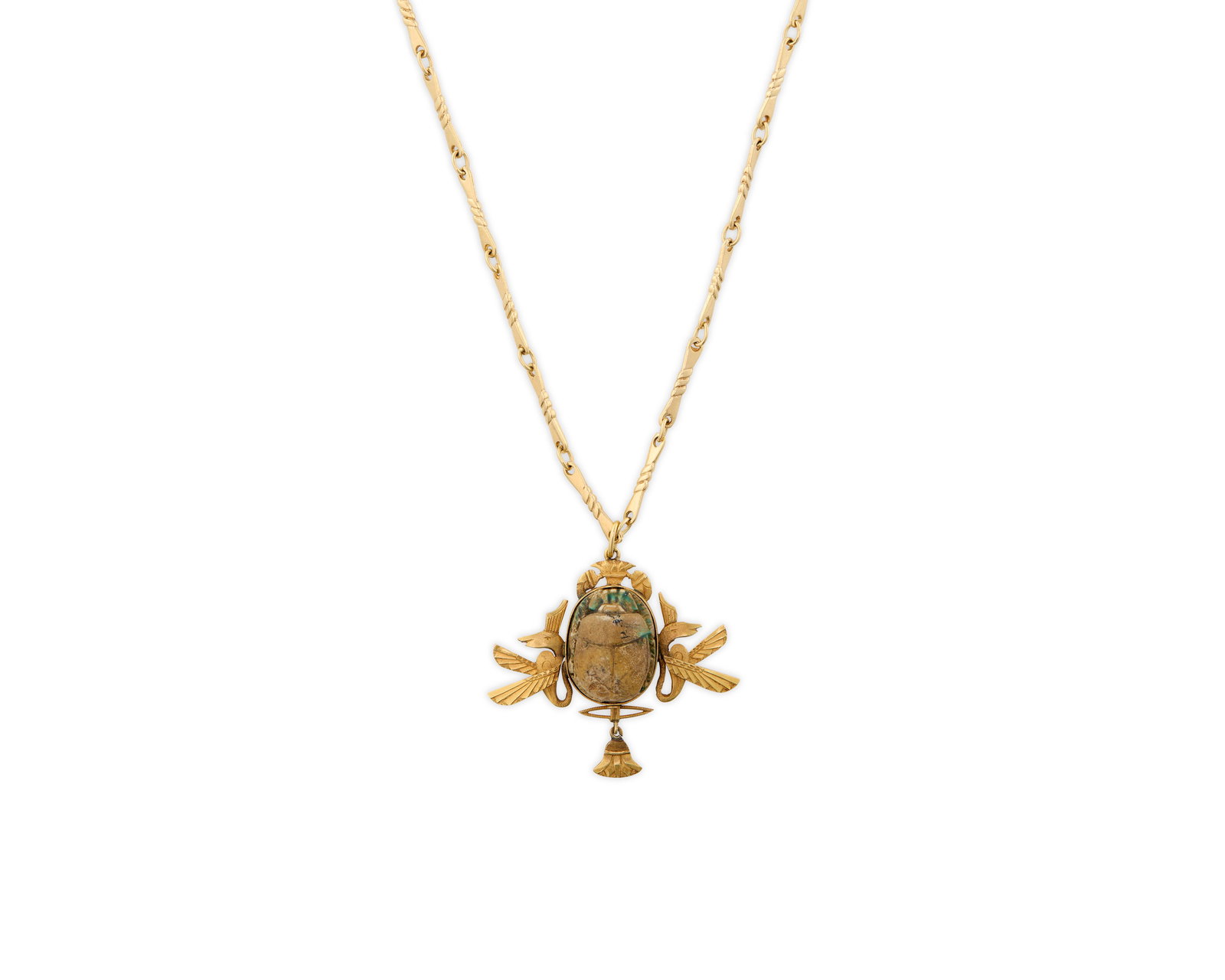 18K Gold and Carved Stone Necklace (1 of 3)