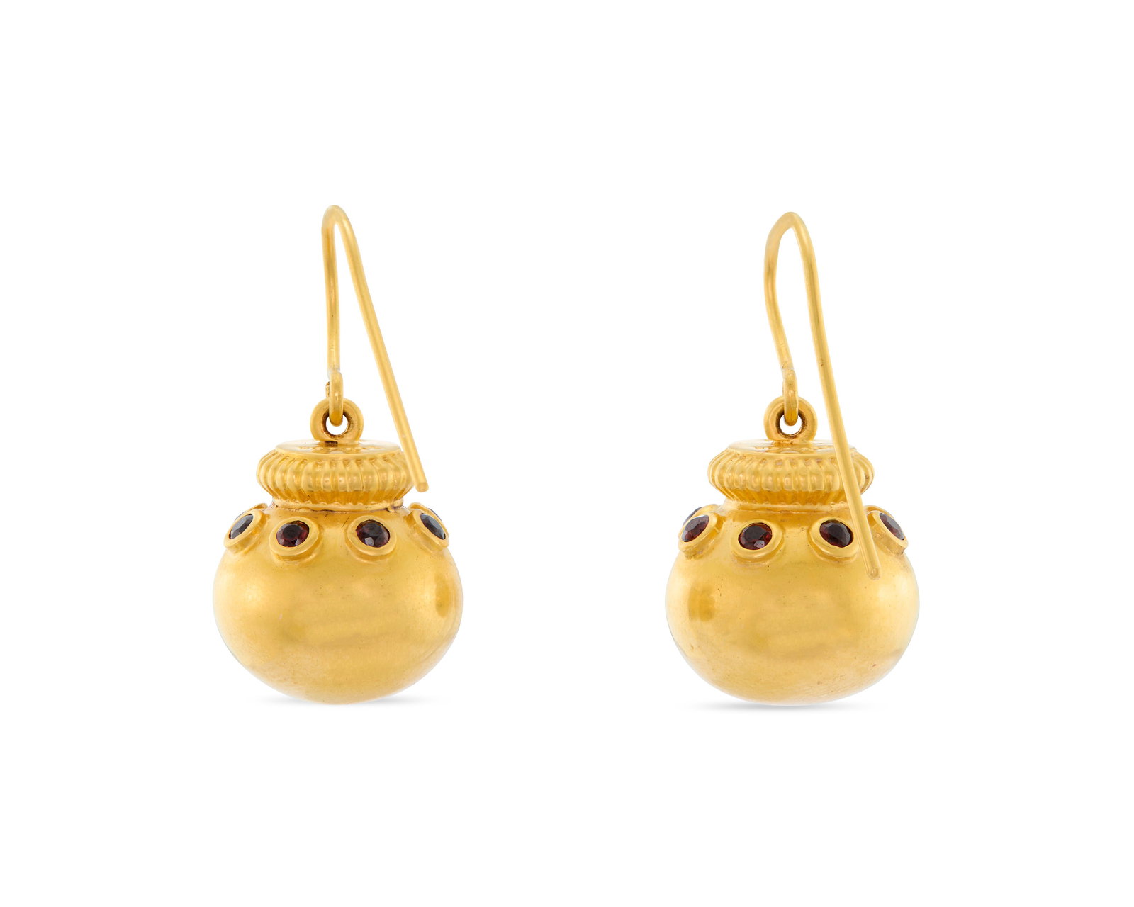 14K Gold and Ruby Earrings - 2