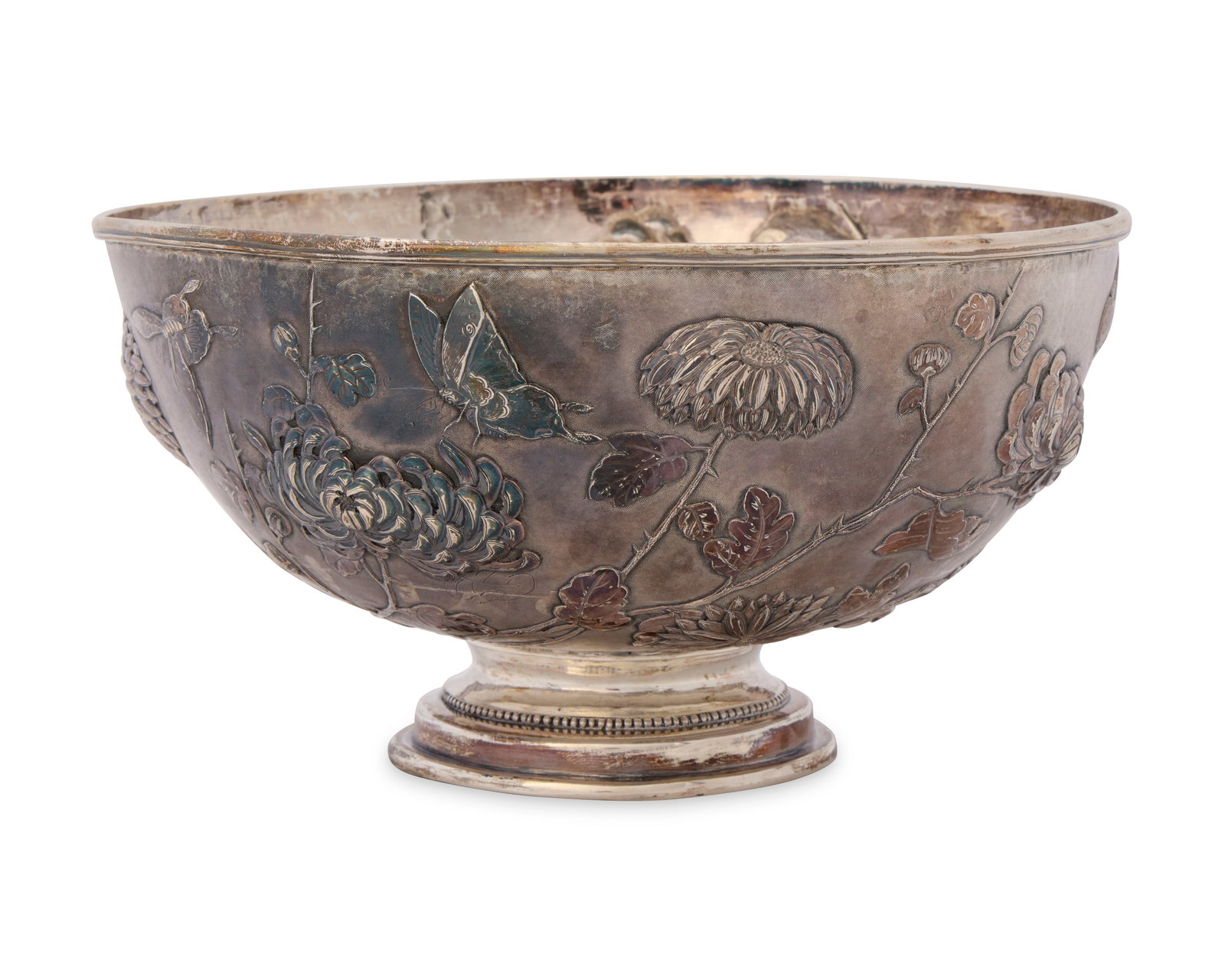 Chinese Export Silver Bowl, Luen Hing, Shanghai, early 20th century: Chinese Export Silver Bowl, Luen Hing, Shanghai, early 20th century diameter: 8 3/4 in.; 26.49 ozt.
