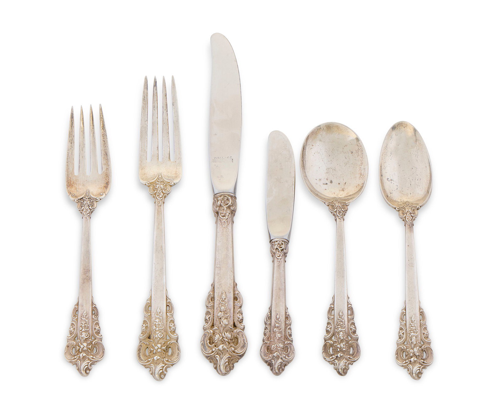 WALLACE Silver Flatware Service, Wallingford, Grand Baroque Pattern (1 of 2)