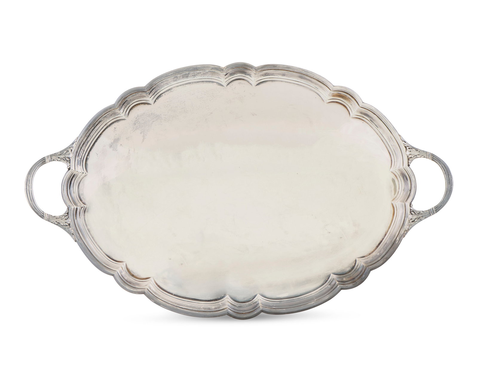 HARRISON BROTHERS & HOWSON Silver Two Handled Tray, Sheffield, 1916 (1 of 2)