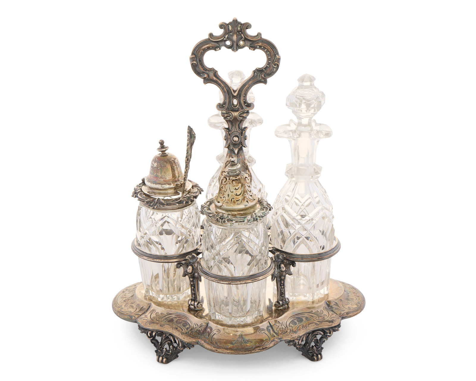 EDWARD, JOHN, & WILLIAM BARNARD Victorian Silver and Cruet, London, 1843 (1 of 3)