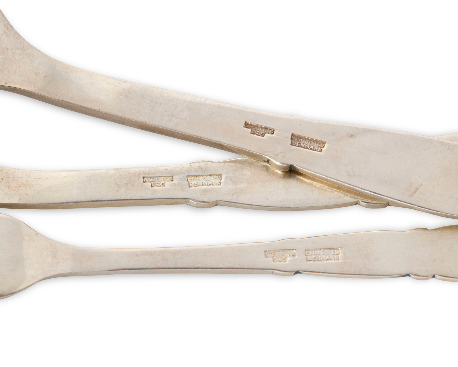 Danish Silver Flatware Set, E. DRAGSTED - 2