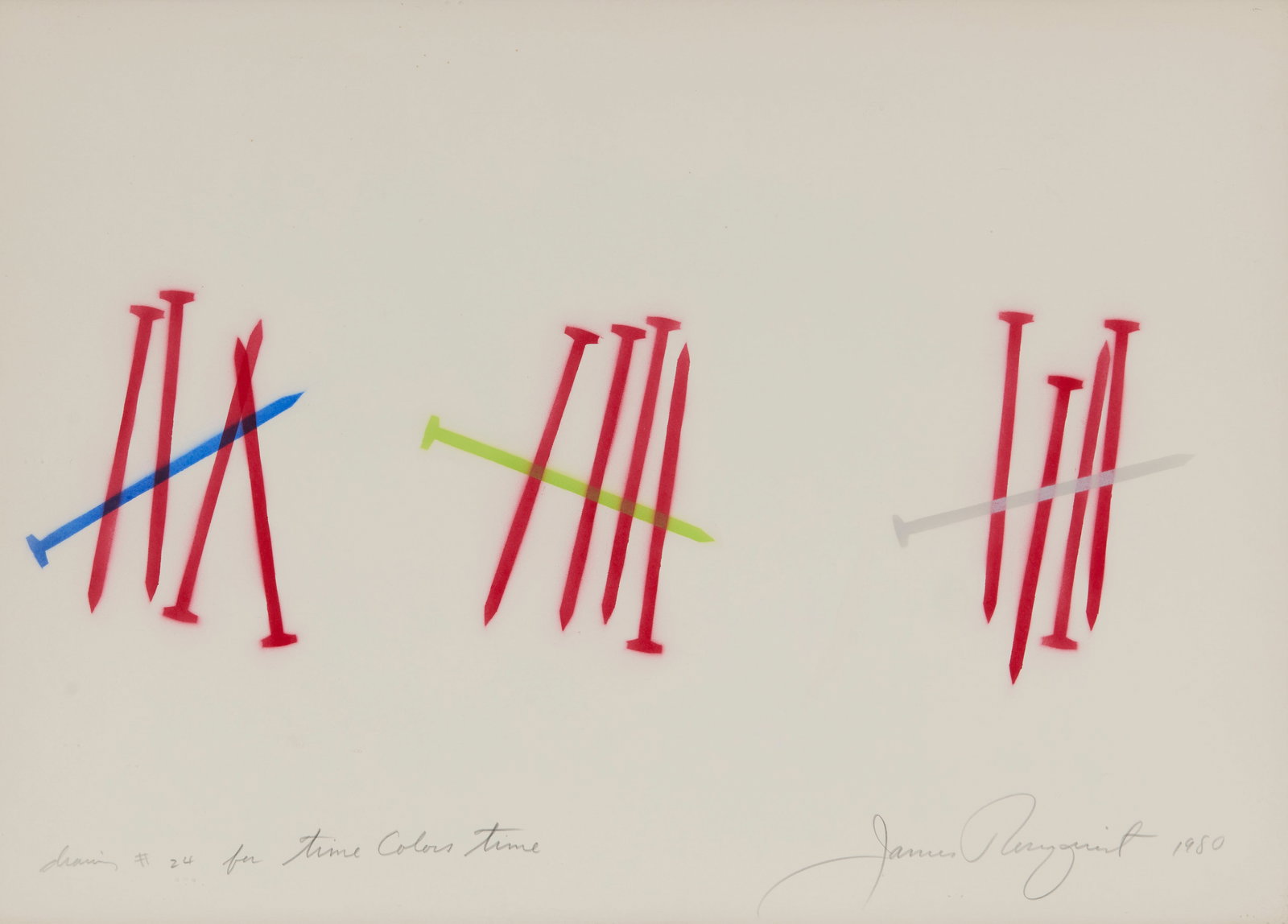JAMES ROSENQUIST, (American, 1933-2017), Drawing #24 for Time Colors Time, 1980, airbrushed acrylic (1 of 4)