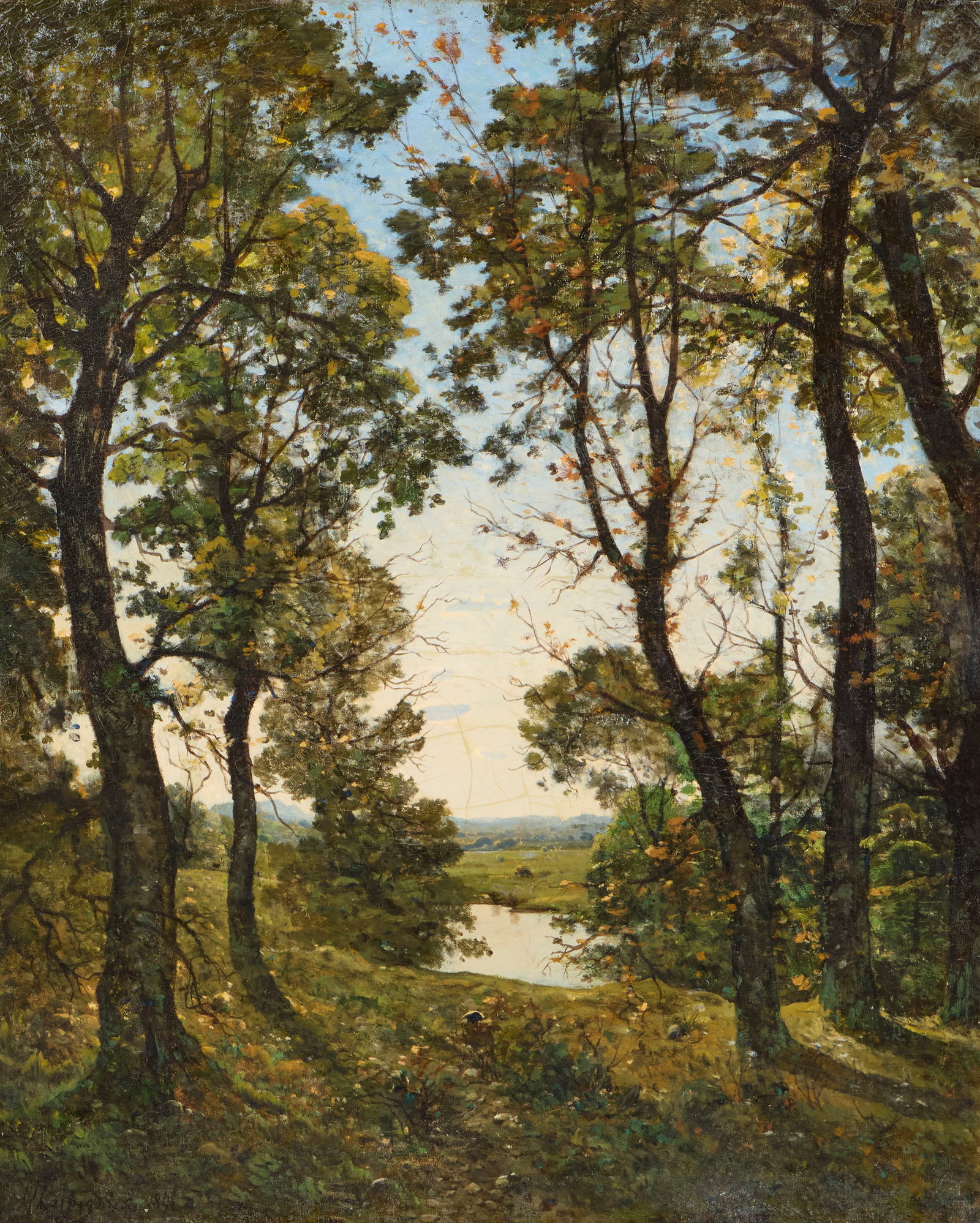 HENRI-JOSEPH HARPIGNIES, (French, 1819-1916), Le Loing: vue prise dans le bois de la Tr?mellerie (1 of 4)