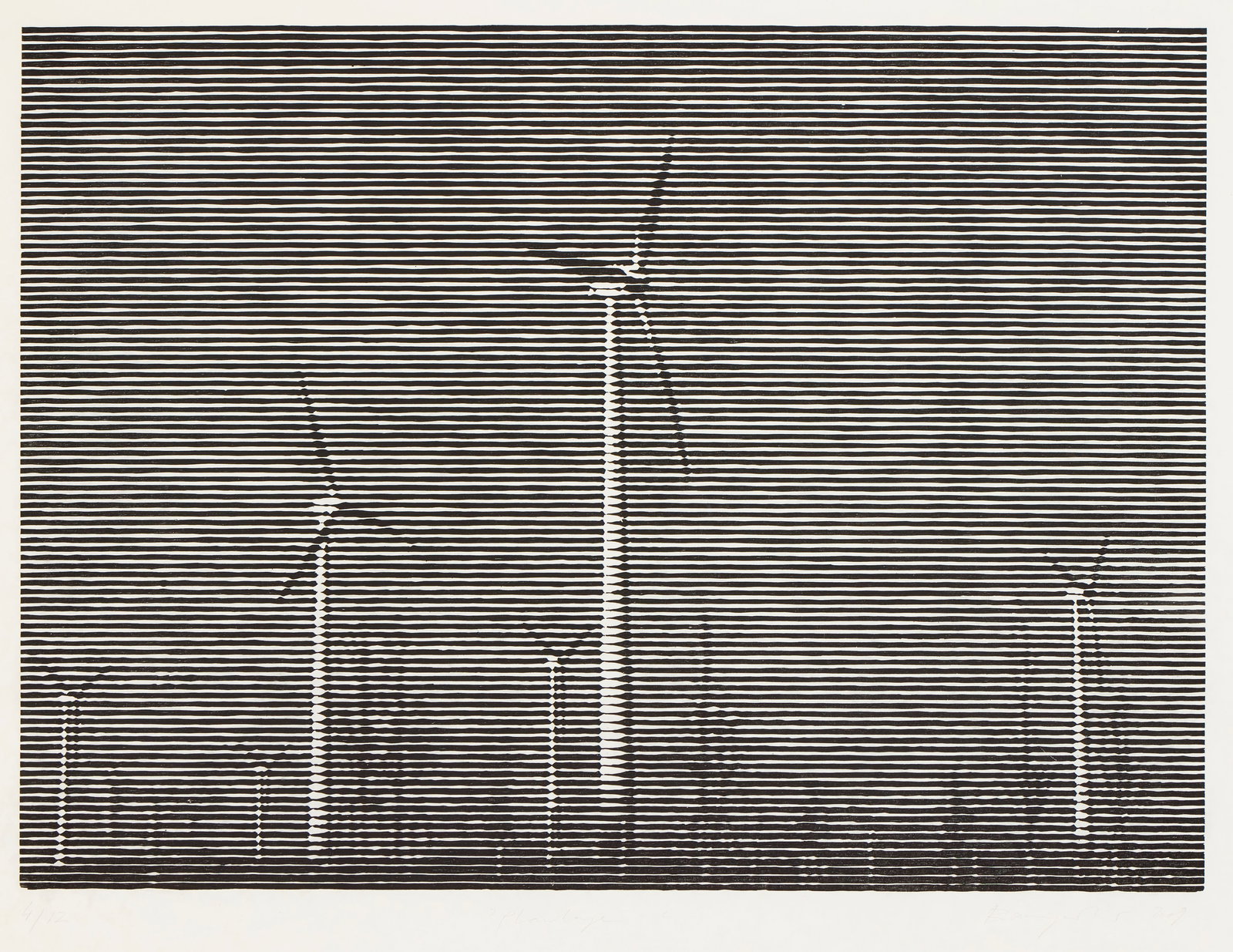CHRISTIANE BAUMGARTNER, (German, b. 1967), Plantage, 2009, woodcut on paper, sheet: 27 x 35 1/4 in., (1 of 3)