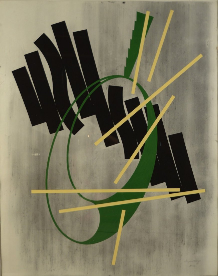 NIGEL HALL, (English, b. 1943), DRAWING NO. 564: NIGEL HALL (English, b. 1943) DRAWING NO. 564 gouache and charcoal; signed Nigel Hall '86 #564, l.r.; 59 x 46 inches, framed: 62 x 50 inches Other Notes: Proceeds to Benefit the Hasbro Children's Fund