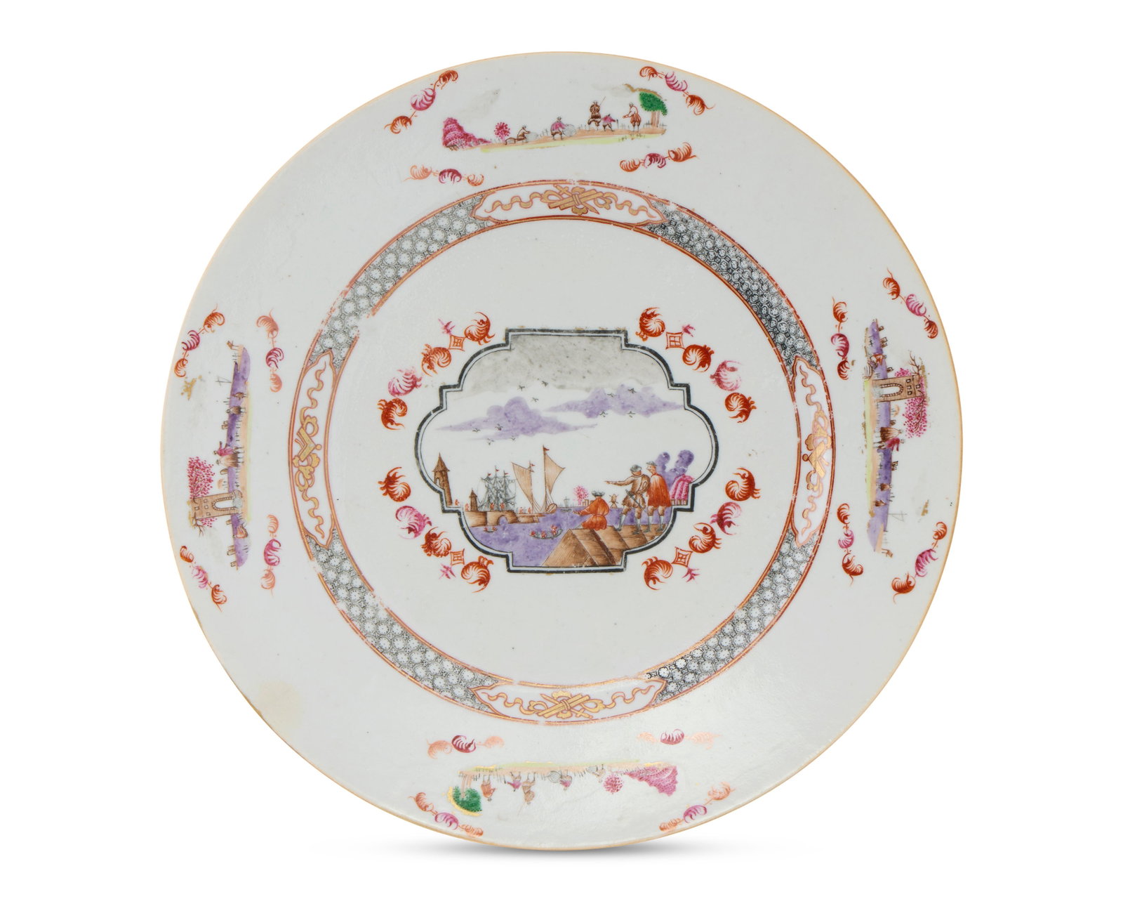 Rare Chinese Export European Market 'Flooding of Amsterdam' Plate (1 of 1)