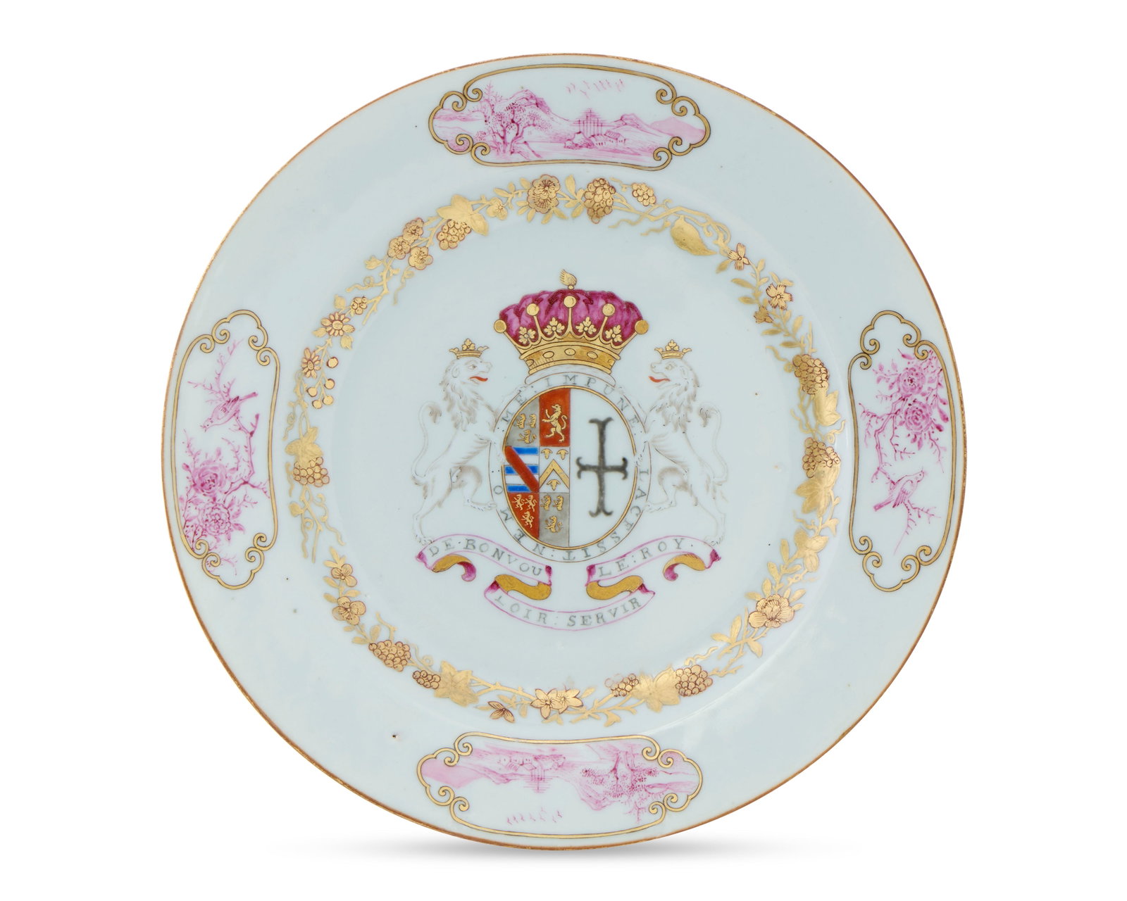 Very Fine Chinese Export English Market Armorial Plate (1 of 1)