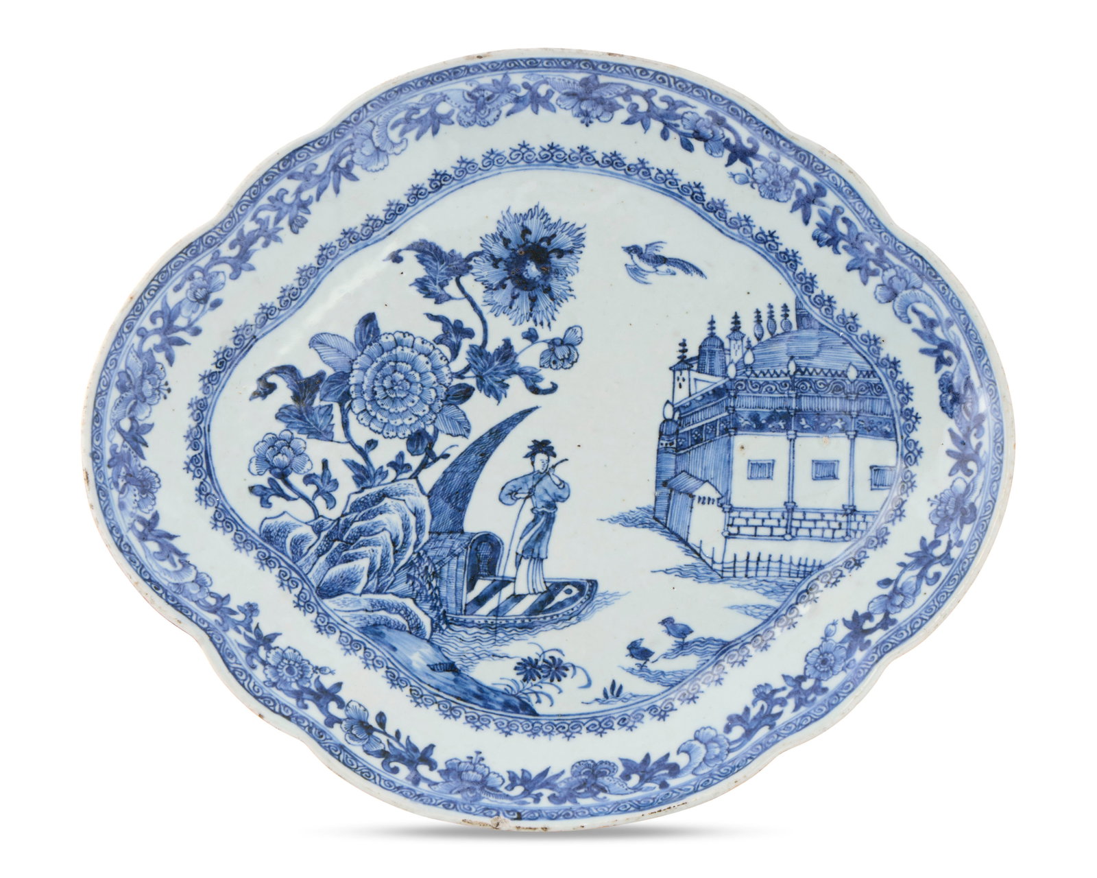 Chinese Export Spanish Market 'Cathedral of Seville' Lobed Platter (1 of 1)