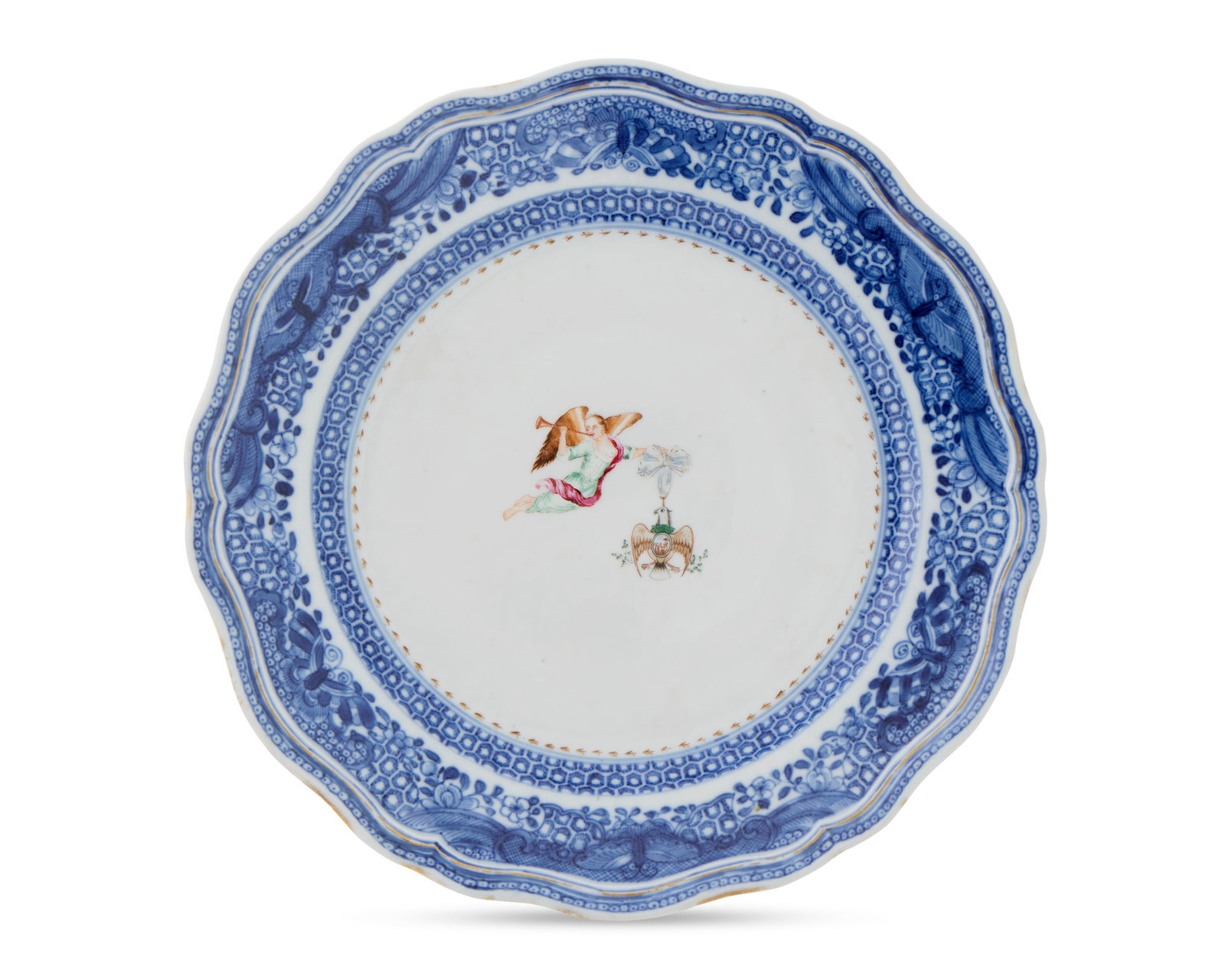 Rare and Exceptional Chinese Export American Market 'Order of the Cincinnati' Plate (1 of 2)