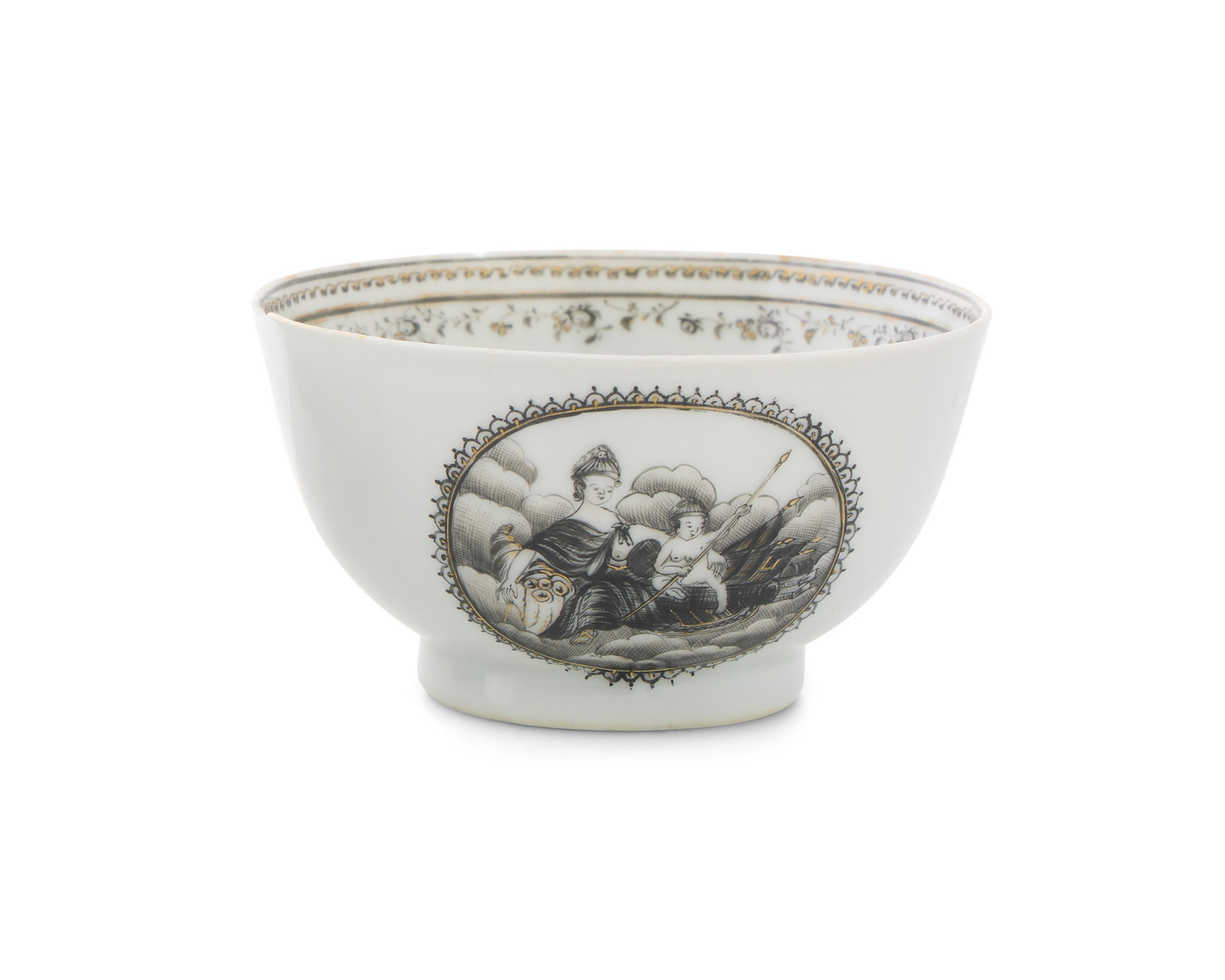 Chinese Export American Market Tea Bowl from the service of John Derby, Salem, Massachusetts, who (1 of 1)