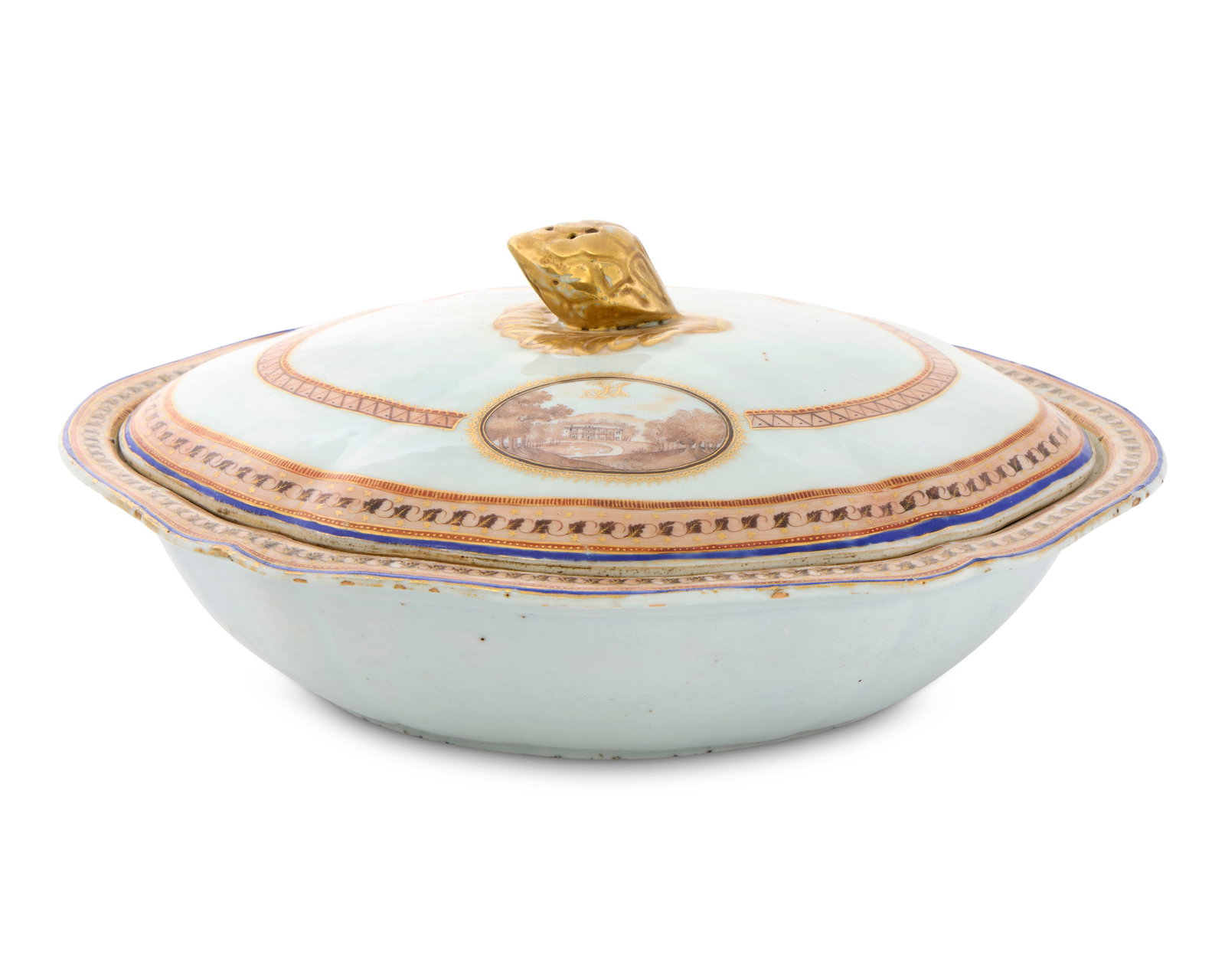 Exceptional Chinese Export American Market Poly-Lobed Covered Tureen from the service of John Stagg, (1 of 2)
