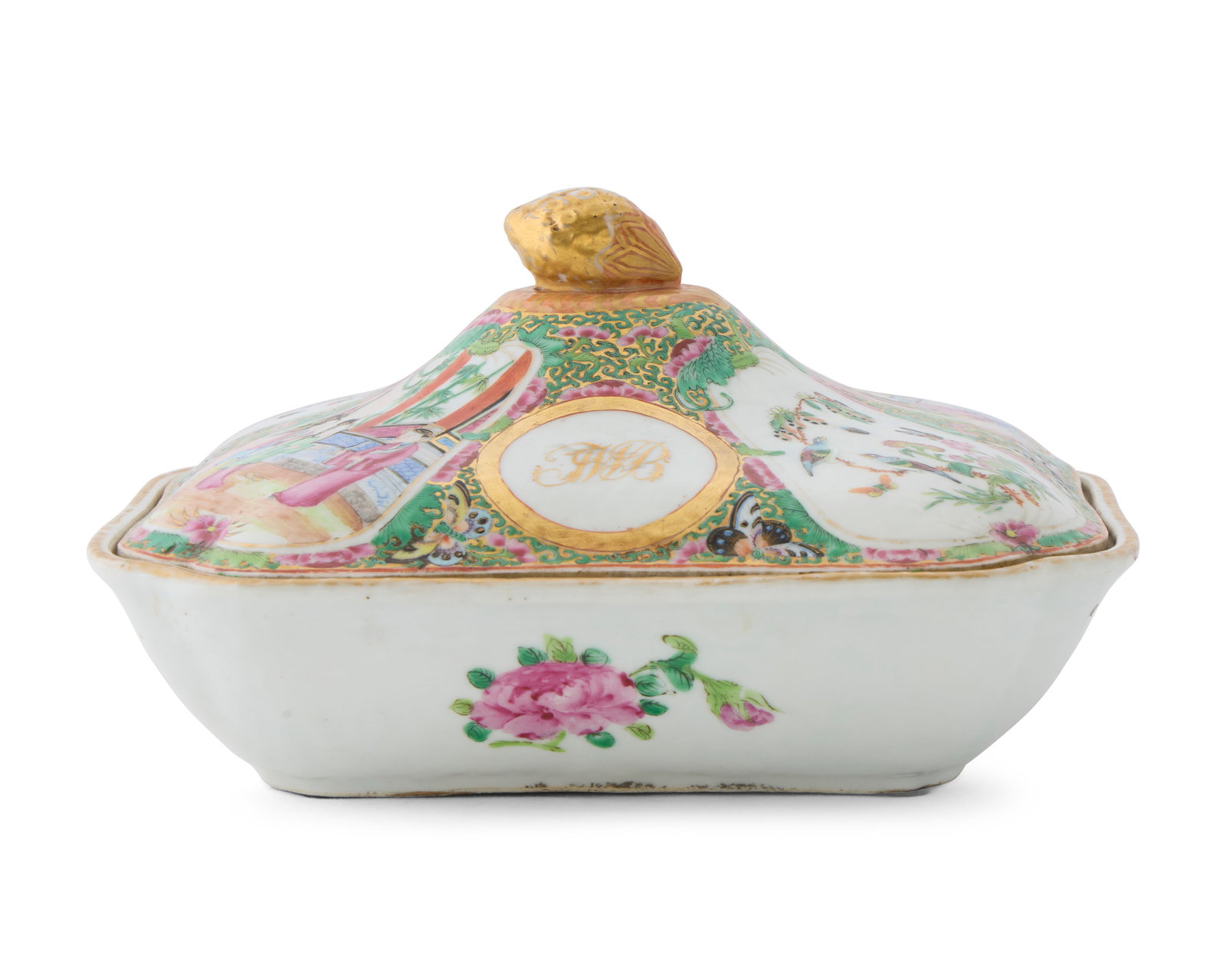 An Extremely Rare and Important Chinese Export American Market Covered Vegetable Dish from the (1 of 3)