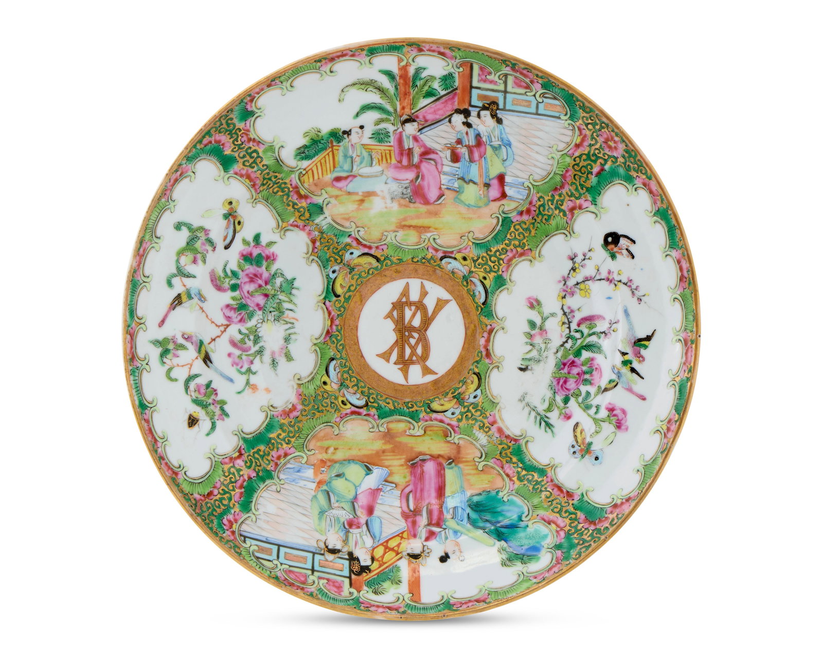 Extremely Rare Chinese Export American Market Rose Medallion Plate from the wedding service of Fanny (1 of 1)
