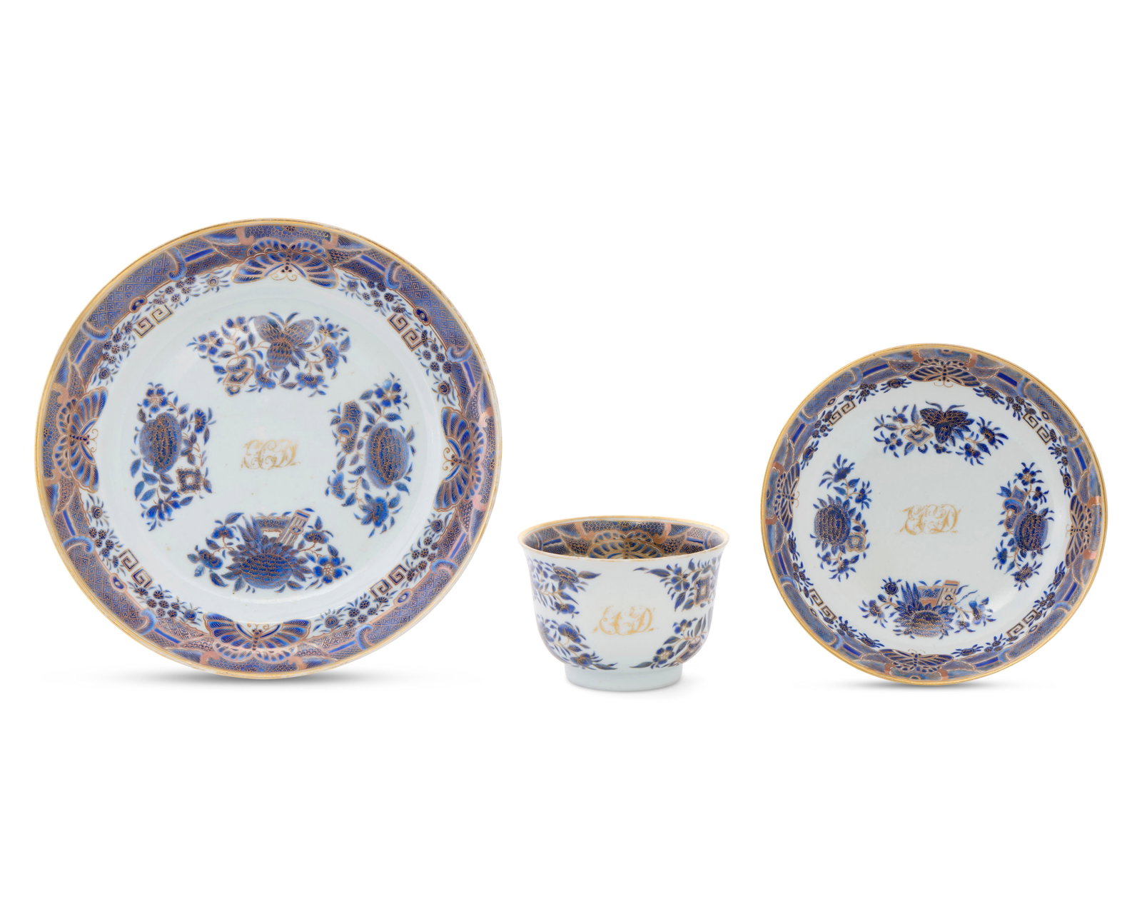 Rare Chinese Export American Market Fitzhugh Monogrammed Teawares, likely for the Massachusetts (1 of 1)