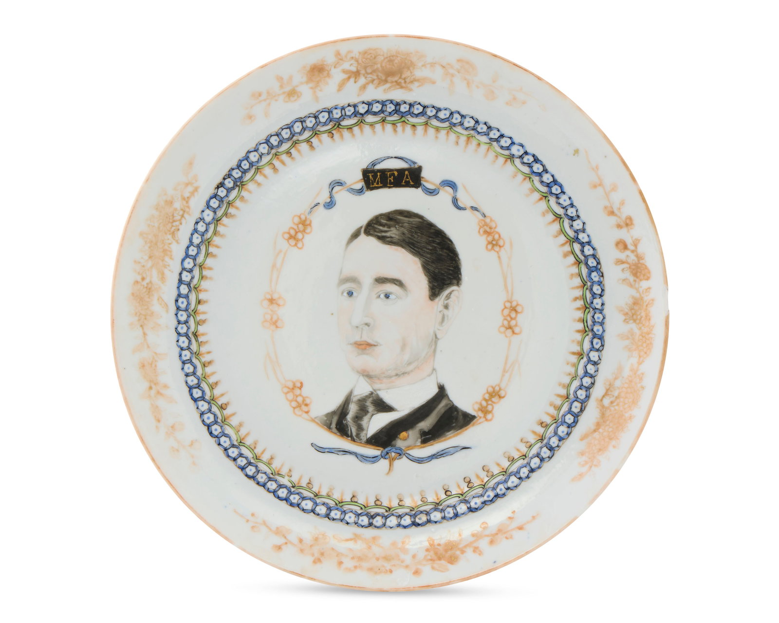 Chinese Export American Market Portrait Plate (1 of 1)