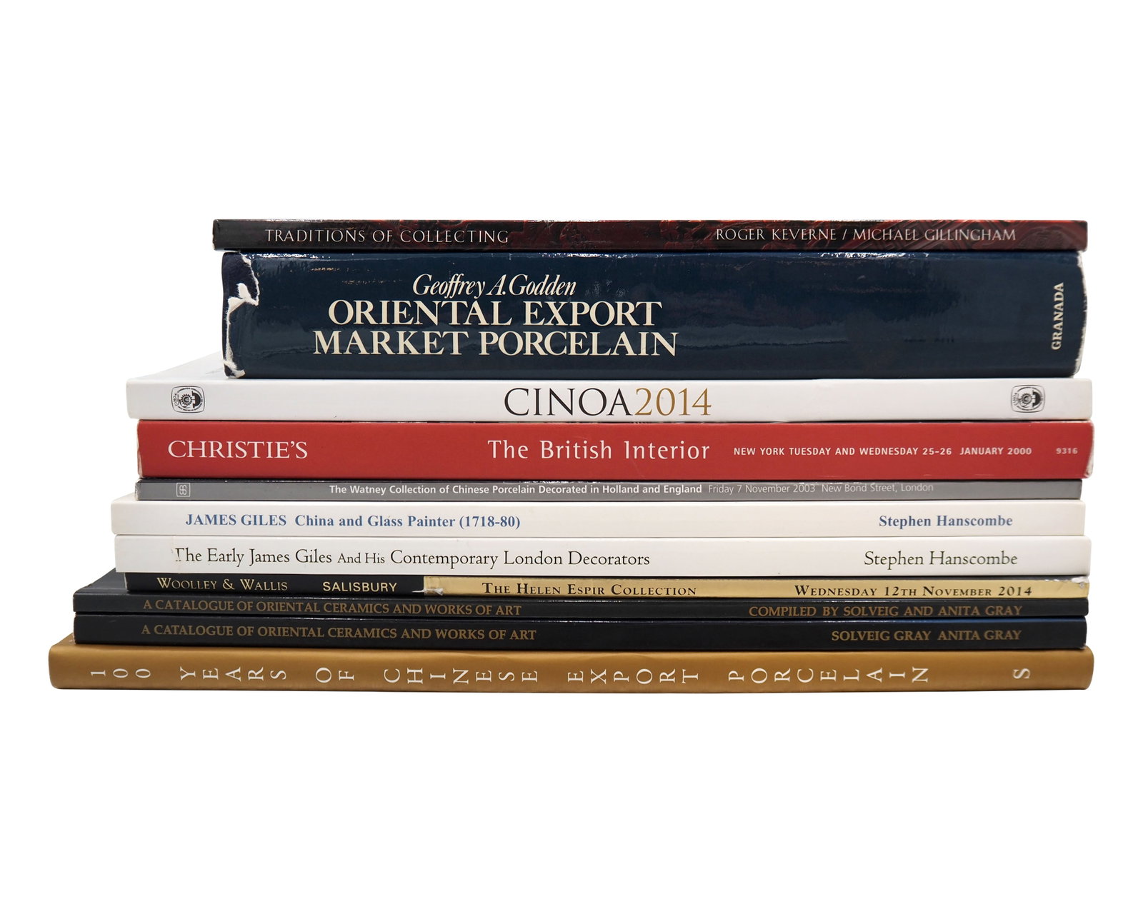 Collection of Volumes on Chinese Export Wares with English Connections: Collection of Volumes on Chinese Export Wares with English Connections comprising fourteen volumes: Roger Keverne and Michael Gillingham, Chinese Works of Art: Traditions of Collecting, Roger Keverne 