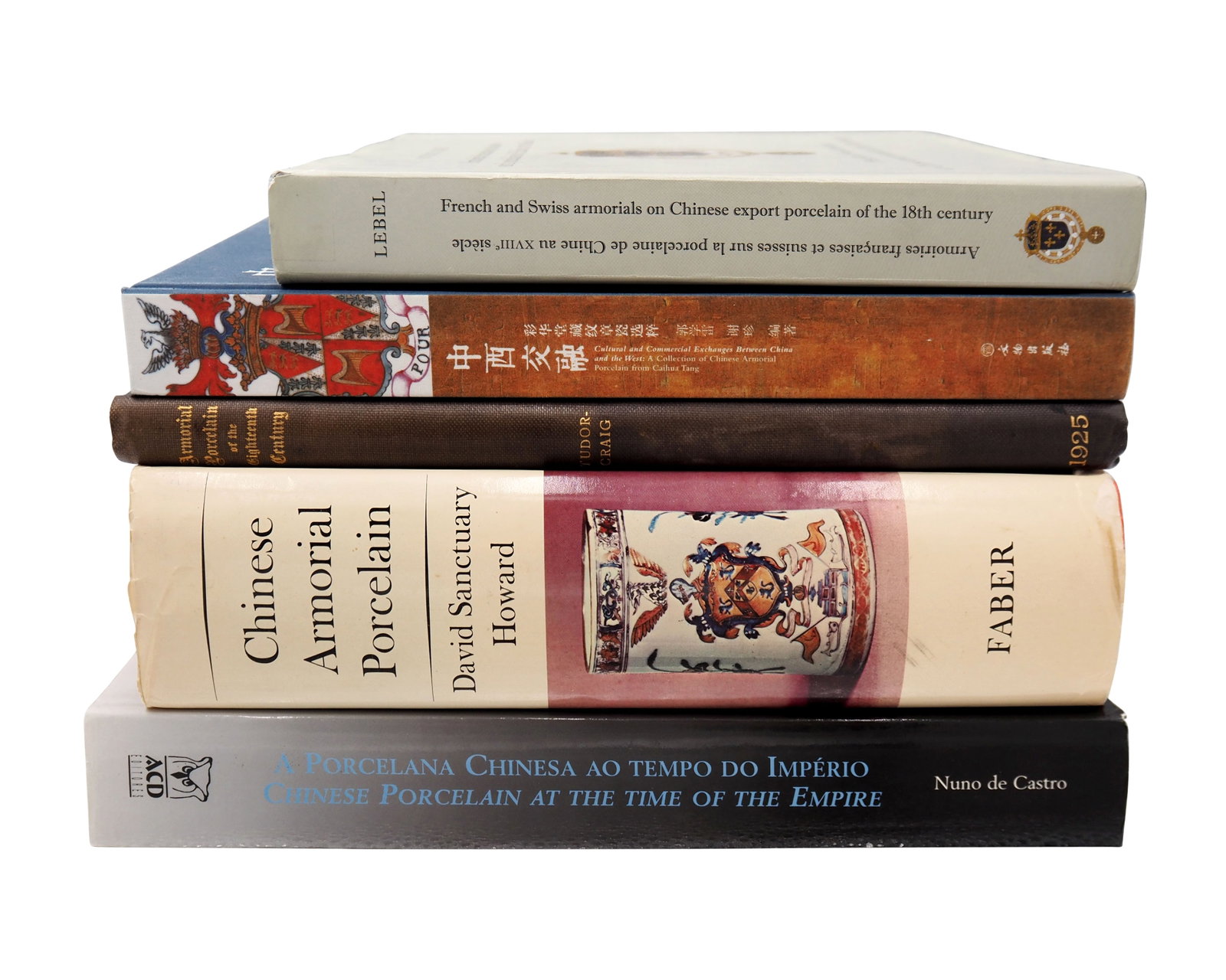 Definitive Collection of Books and Catalogues on Armorial Chinese Export Porcelain: Definitive Collection of Books and Catalogues on Armorial Chinese Export Porcelain comprising seventeen volumes: David S. Howard, Chinese Armorial Porcelain, Faber and Faber: London, 1974; David S. Ho